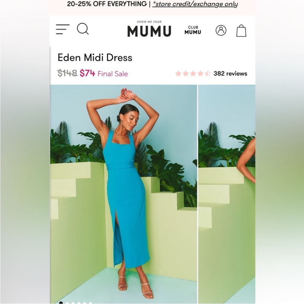 Show Me Your MuMu Eden Midi Dress in Teal